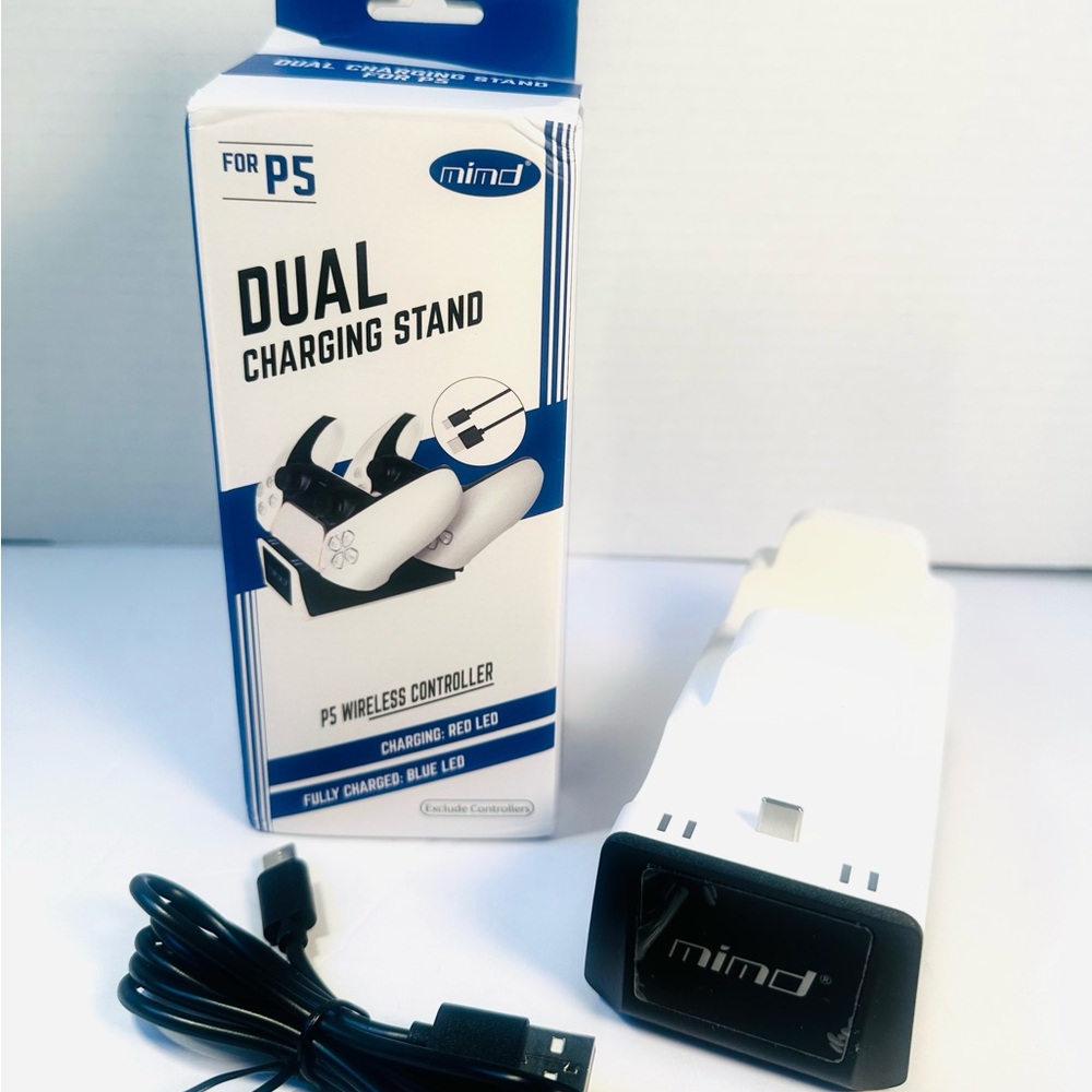 NEW Dual Charging Stand for PS5 Wireless Controller - White